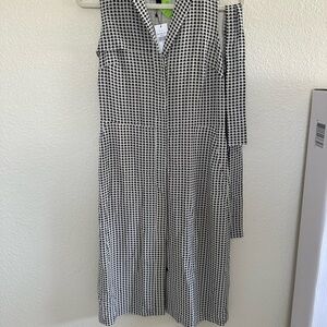 Banana Republic 100% silk Elephant motif button down dress